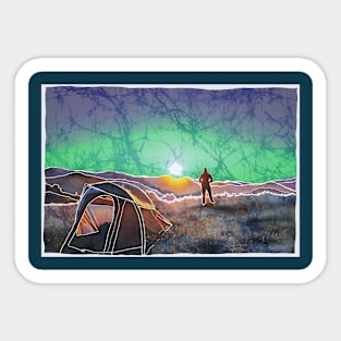 Aurora Camping Batik Crackle Sticker